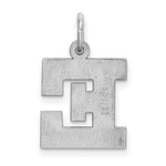 Load image into Gallery viewer, Sterling Silver Rhodium-plated Block Letter E Initial Letter Charm
