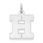 Load image into Gallery viewer, Sterling Silver Rhodium-plated Block Letter H Initial Letter Charm
