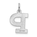 Load image into Gallery viewer, Sterling Silver Rhodium-plated Block Letter P Initial Letter Charm
