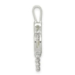 Load image into Gallery viewer, Sterling Silver CZ and April Synthetic Birthstone Boy Pendant
