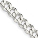Load image into Gallery viewer, Sterling Silver Rhodium-plated 7mm Curb Chain
