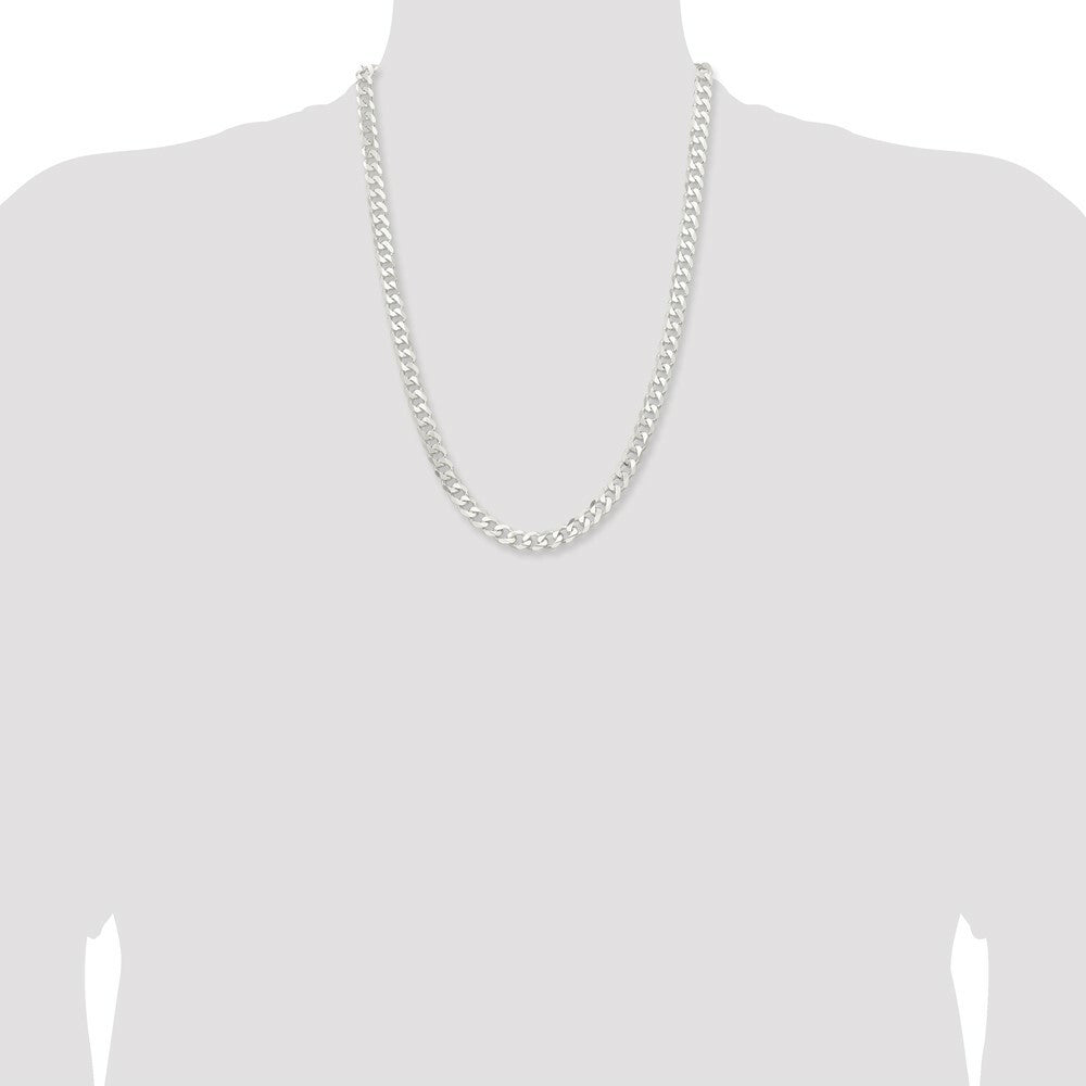 Sterling Silver 7.5mm Curb Chain