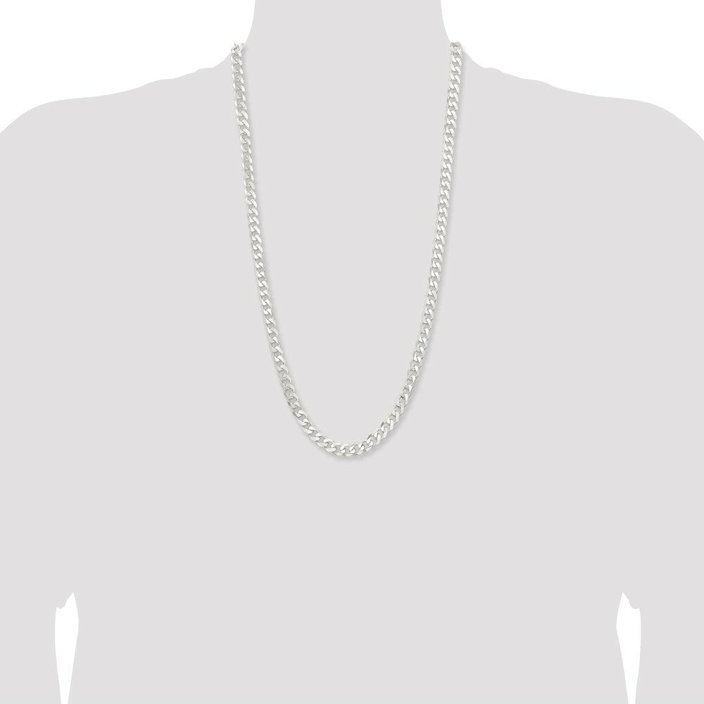 Sterling Silver 7.5mm Curb Chain