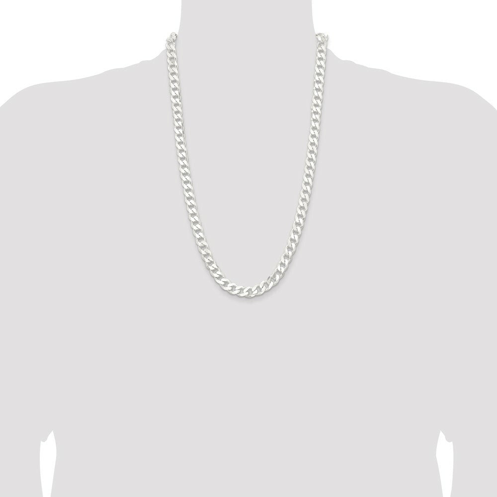 Sterling Silver 9mm Curb Chain