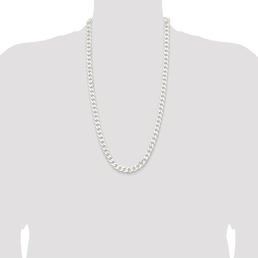 Sterling Silver 9mm Curb Chain