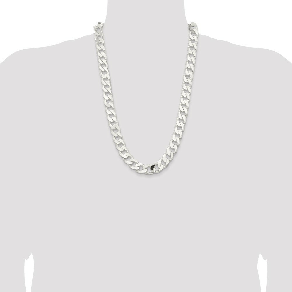 Sterling Silver 15mm Curb Chain