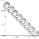 Load image into Gallery viewer, Sterling Silver 6.75mm Concave Beveled Curb Chain
