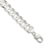 Load image into Gallery viewer, Sterling Silver 11.9mm Concave Beveled Curb Chain
