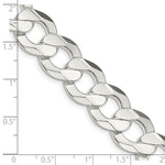 Load image into Gallery viewer, Sterling Silver 13.8mm Concave Beveled Curb Chain
