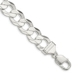 Load image into Gallery viewer, Sterling Silver 13.8mm Concave Beveled Curb Chain
