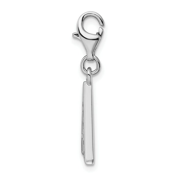 Sterling Silver Amore la Vita CZ Letter A w/Lobster Clasp Charm