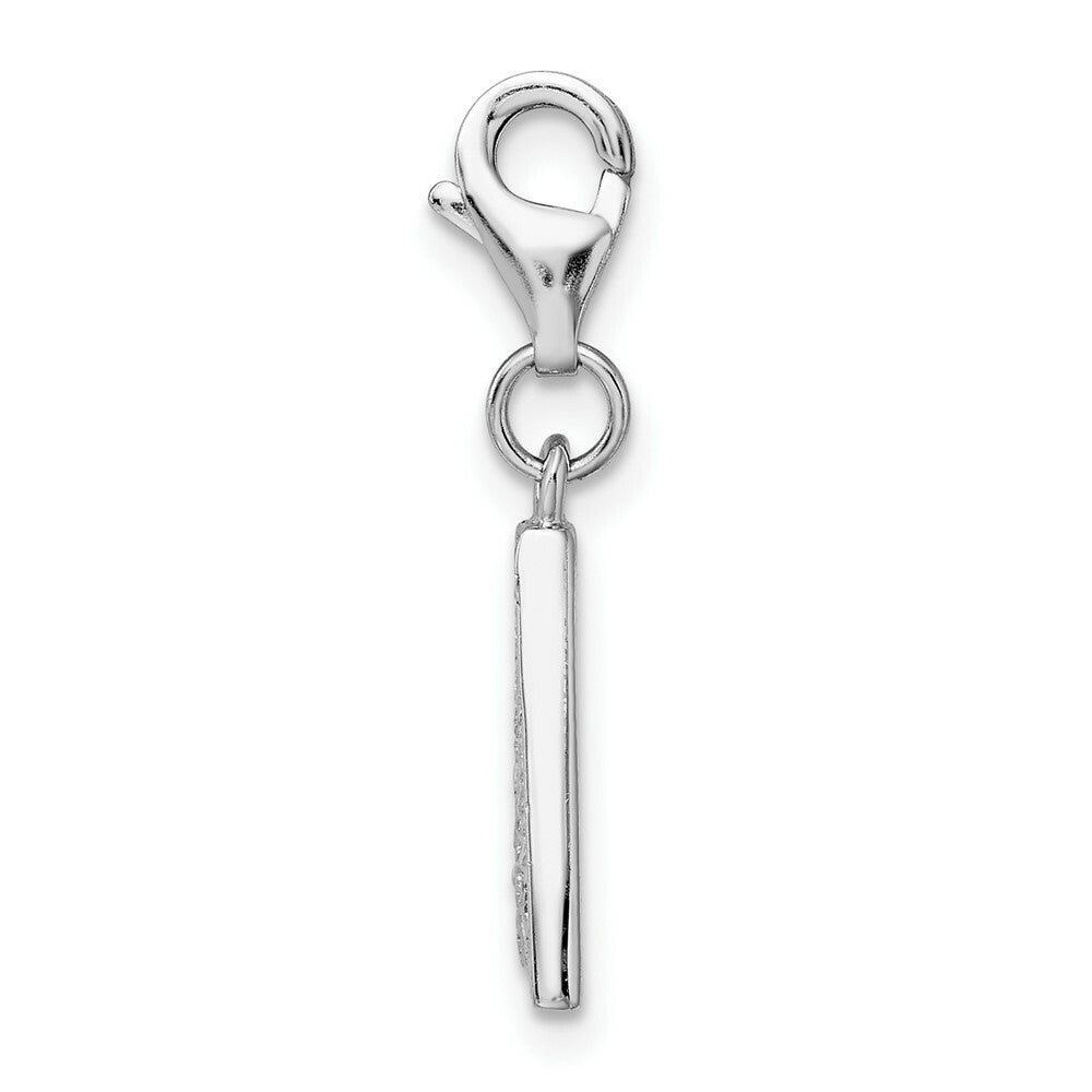 Sterling Silver Amore la Vita CZ Letter A w/Lobster Clasp Charm