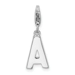 Load image into Gallery viewer, Sterling Silver Amore la Vita CZ Letter A w/Lobster Clasp Charm
