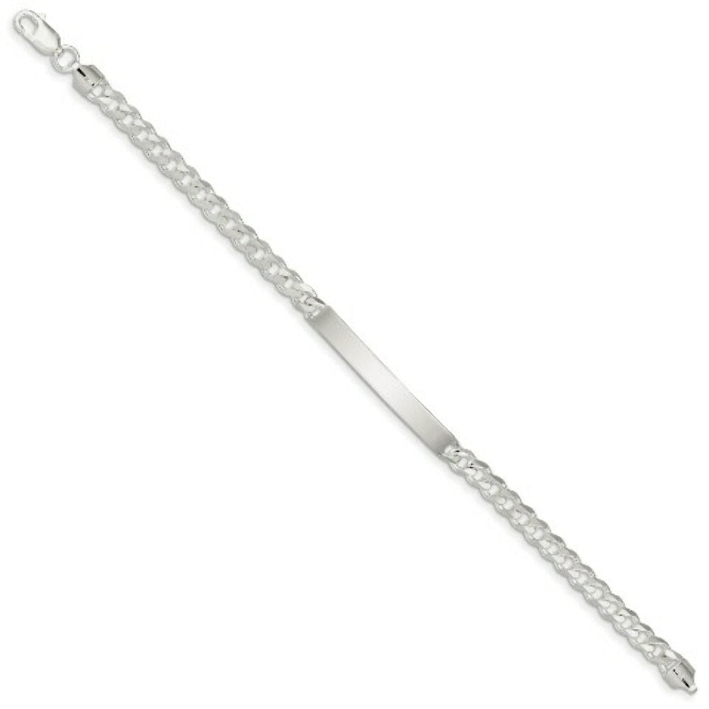 Sterling Silver Curb ID Bracelet 8'' length