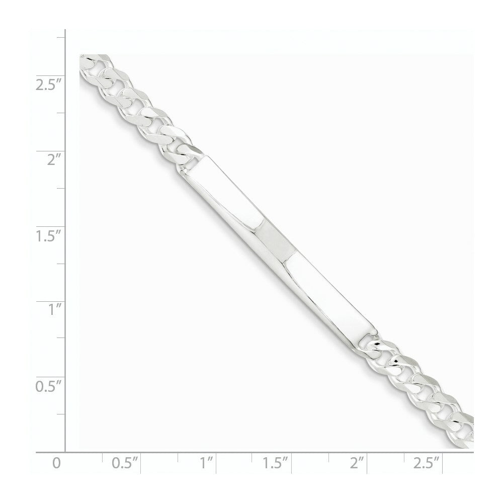 Sterling Silver Curb ID Bracelet 8'' length