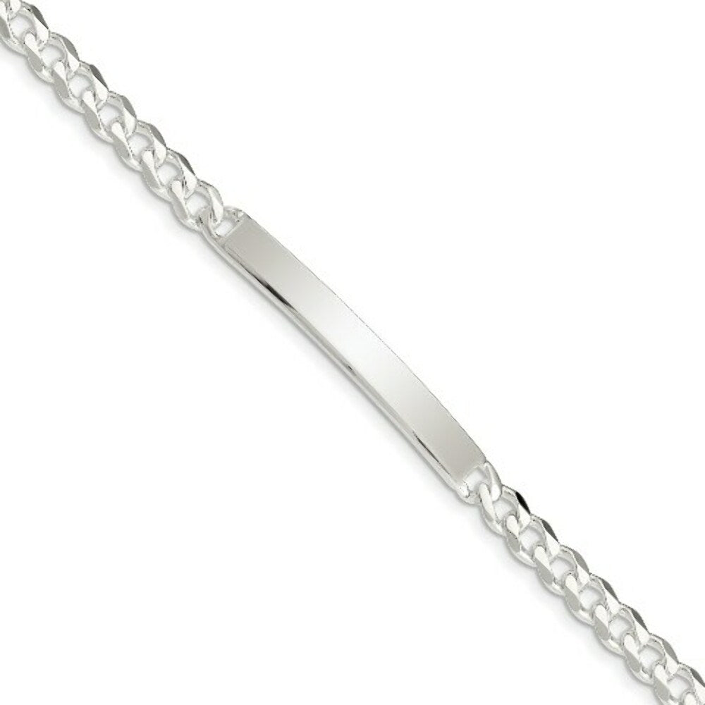 Sterling Silver Curb ID Bracelet 8'' length
