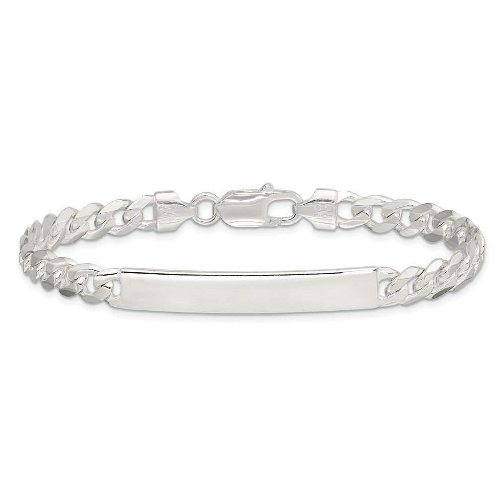 Sterling Silver Curb ID Bracelet 8'' length