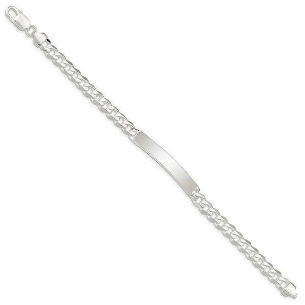 Sterling Silver Curb ID Bracelet 8'' length