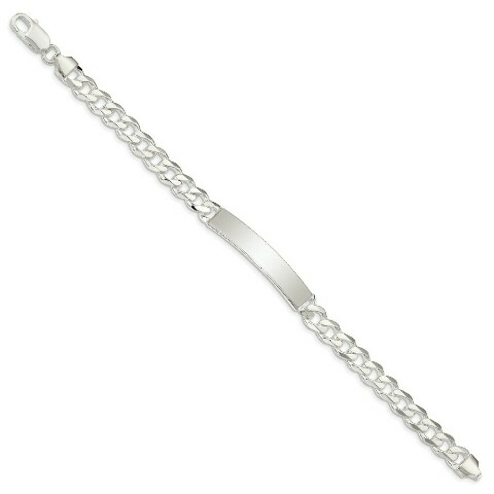 Sterling Silver Curb ID Bracelet 8'' length