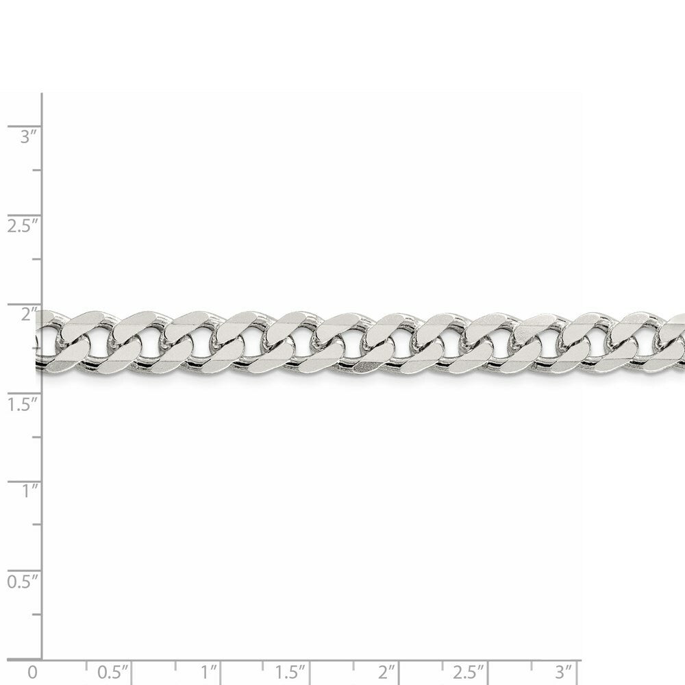 Sterling Silver 9.15mm Pav? Curb Chain