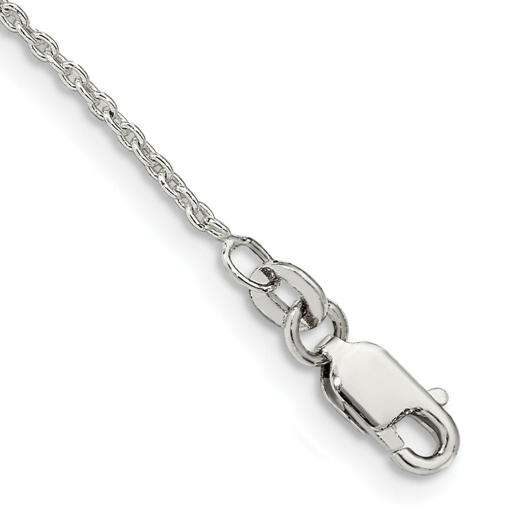 Sterling Silver Rhodium-plated 1.5mm Cable Chain