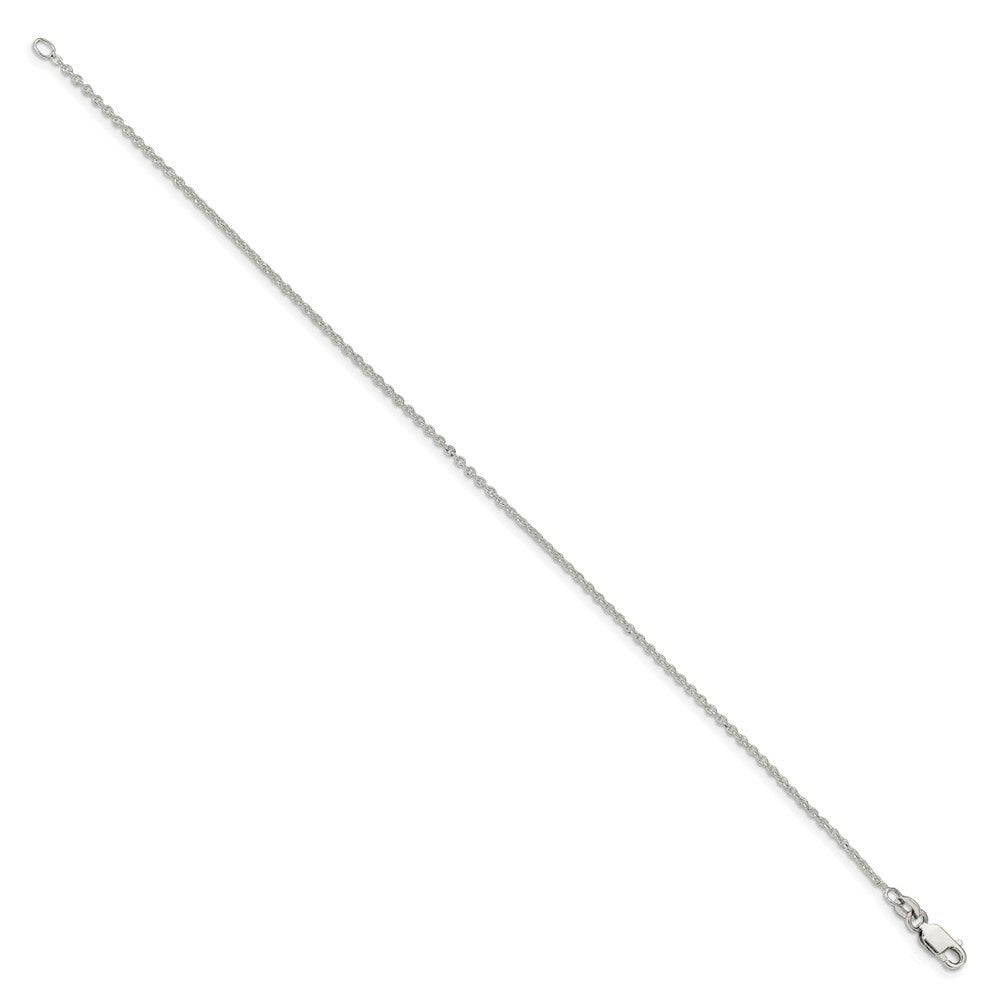 Sterling Silver 1mm Cable Chain 7'' length Bracelet