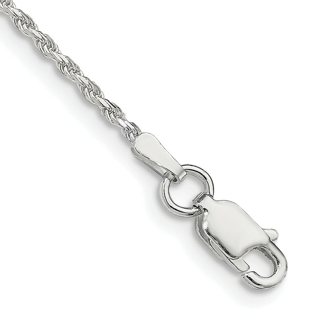 Sterling Silver 1.5mm Diamond-cut Rope Chain 7'' length