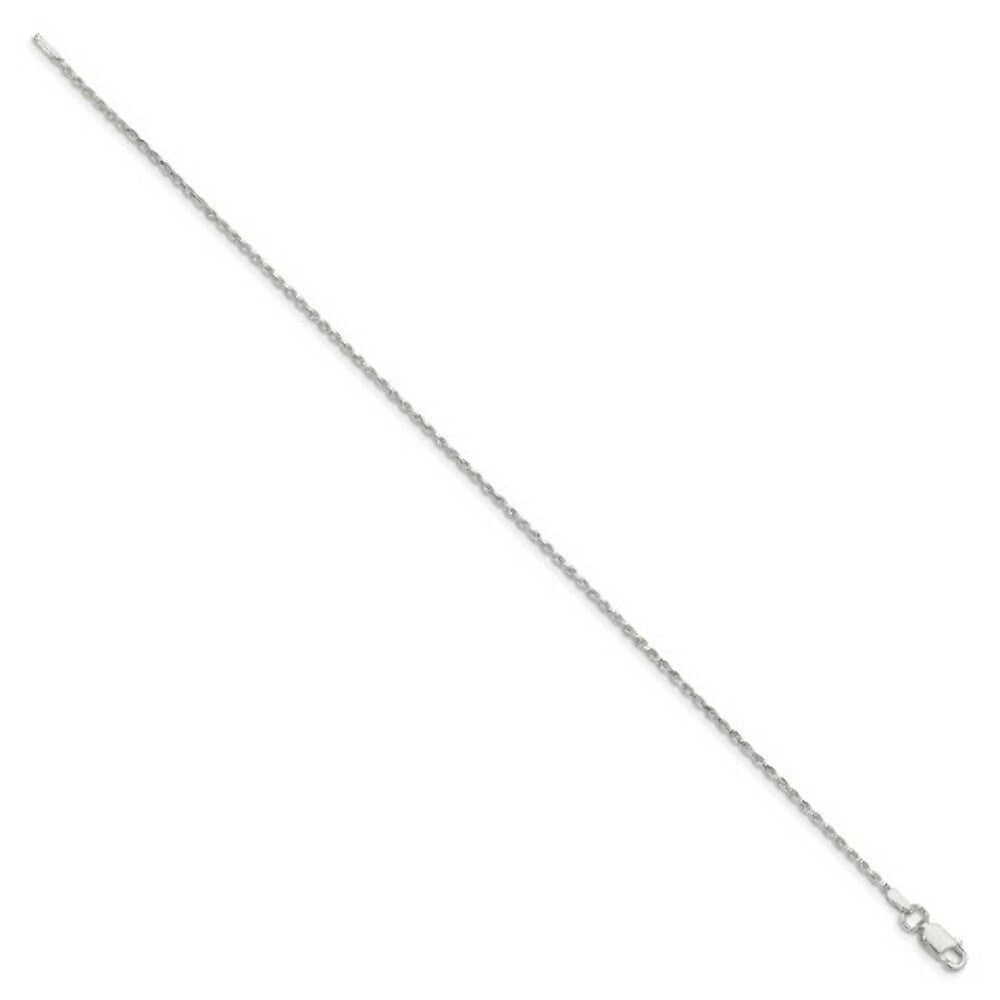 Sterling Silver 1.5mm Diamond-cut Rope Chain 7'' length