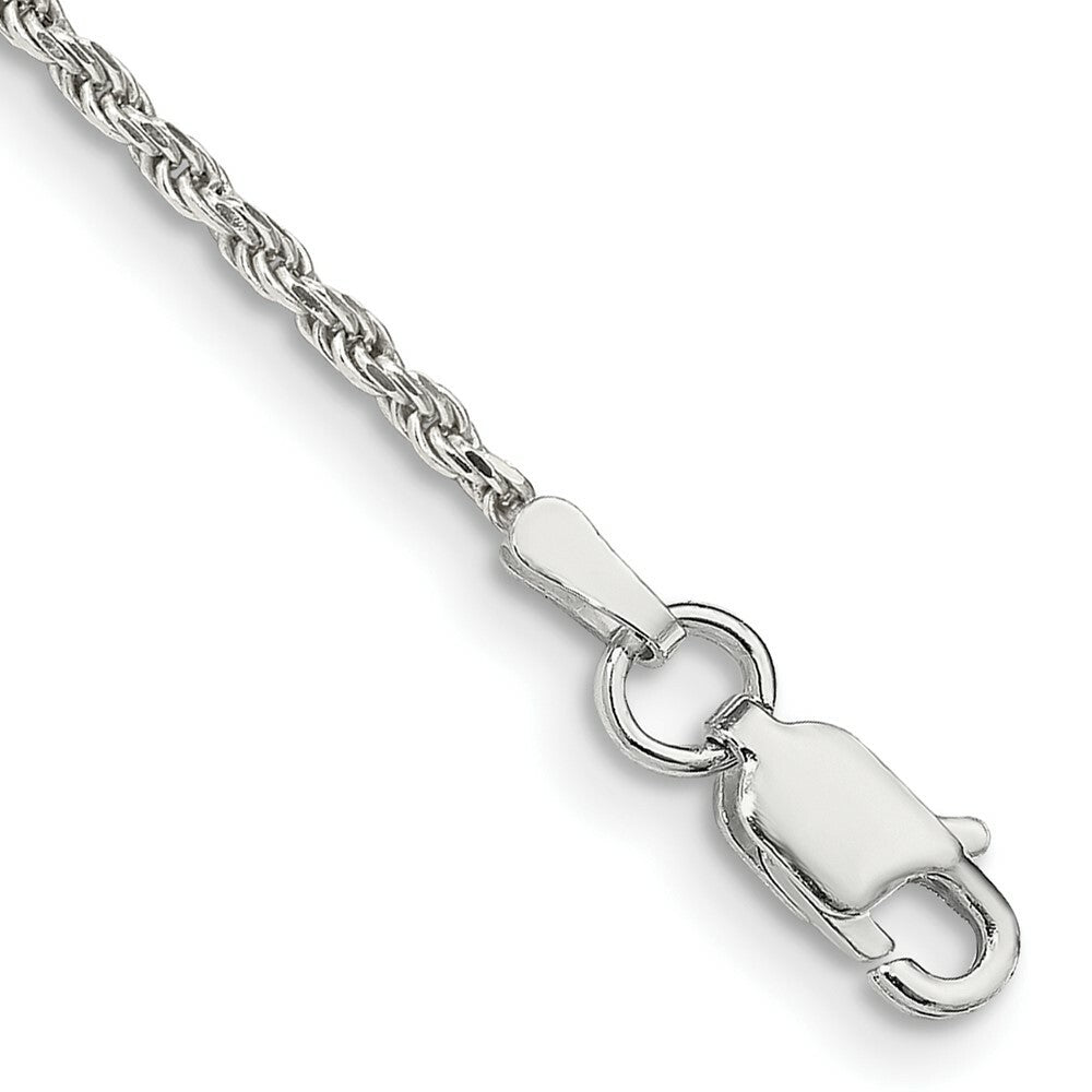 Sterling Silver 1.7mm Diamond-cut Rope Chain 7'' length