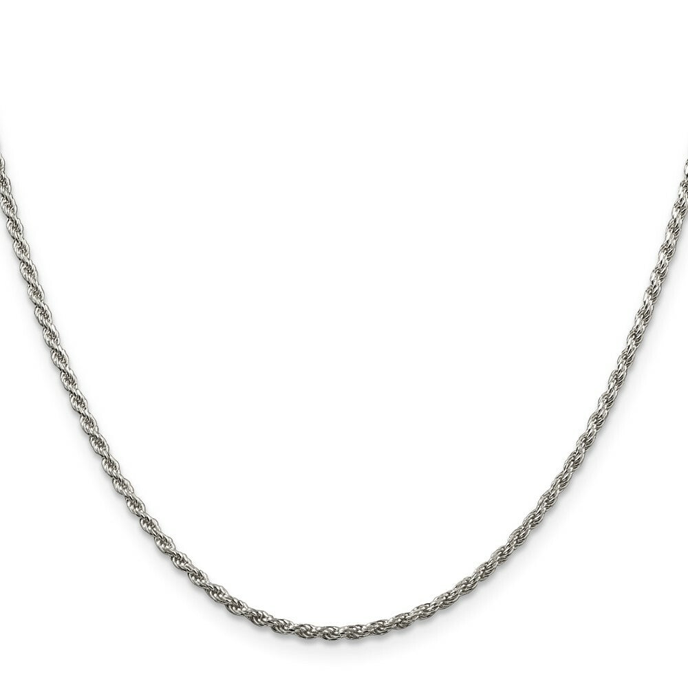 Sterling Silver 1.75mm Diamond-cut Rope Chain 16'' length