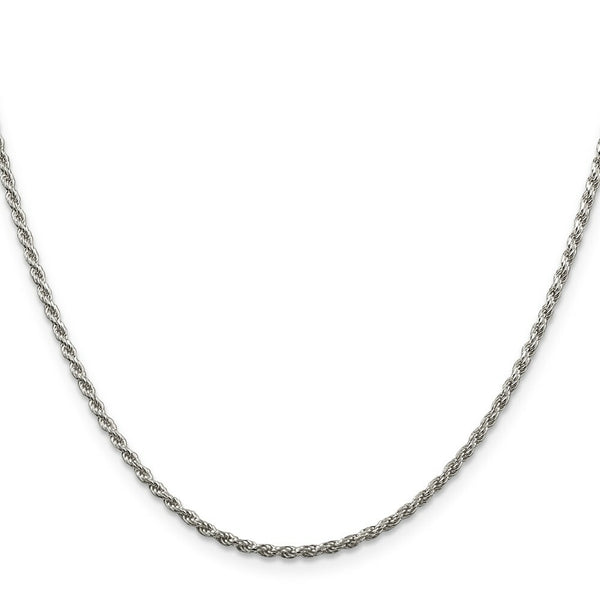 Sterling Silver 1.75mm Diamond-cut Rope Chain 16'' length