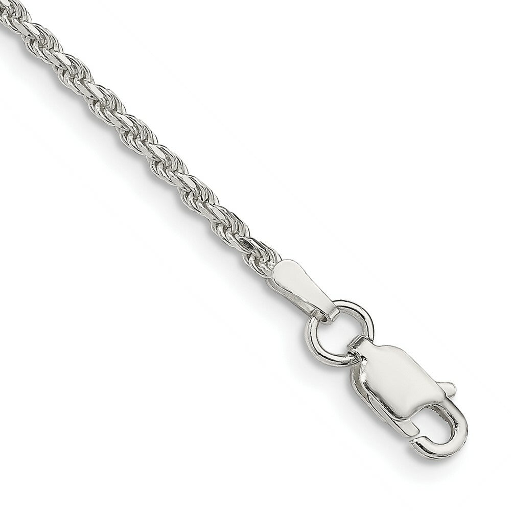 Sterling Silver 1.75mm Diamond-cut Rope Chain 7'' length