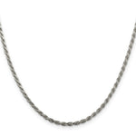 Load image into Gallery viewer, Sterling Silver 2.25mm Diamond-cut Rope Chain 16'' length
