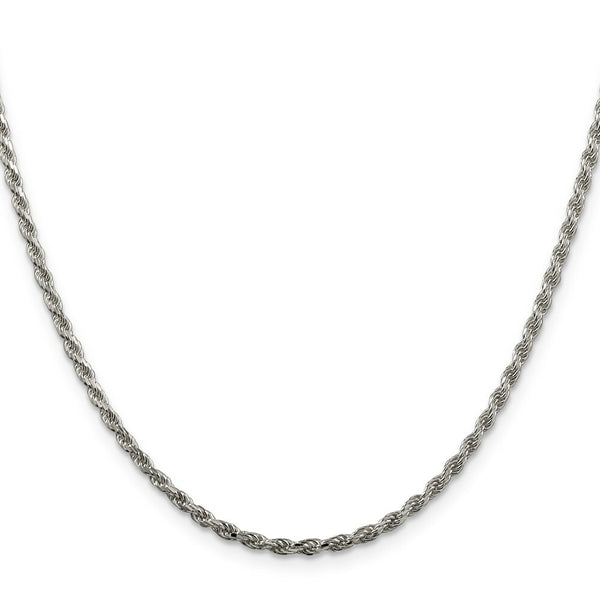 Sterling Silver 2.25mm Diamond-cut Rope Chain 16'' length