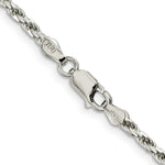 Load image into Gallery viewer, Sterling Silver 2.5mm Diamond-cut Rope Chain 16'' length
