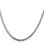 Load image into Gallery viewer, Sterling Silver 3mm Diamond-cut Rope Chain 16'' length
