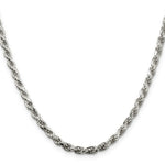 Load image into Gallery viewer, Sterling Silver 3.5mm Diamond-cut Rope Chain 16'' length
