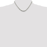 Load image into Gallery viewer, Sterling Silver 3.5mm Diamond-cut Rope Chain 16'' length
