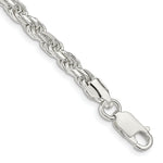 Load image into Gallery viewer, Sterling Silver 4.75mm Diamond-cut Rope Chain 7'' length
