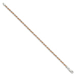Load image into Gallery viewer, Sterling Silver 2.5mm Rose Vermeil Diamond-cut Rope Chain 7'' length
