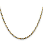 Load image into Gallery viewer, Sterling Silver and Vermeil 2.5mm Diamond-cut Rope Chain 18'' length
