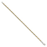 Load image into Gallery viewer, Sterling Silver and Vermeil 2.5mm Diamond-cut Rope Chain 7'' length

