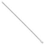 Load image into Gallery viewer, Sterling Silver Polished Twisted Rope 2.5mm Necklace 7'' length

