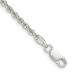 Load image into Gallery viewer, Sterling Silver Polished Twisted Rope 2.5mm Necklace 7'' length
