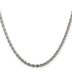 Load image into Gallery viewer, Sterling Silver Polished Twisted Rope 3mm Necklace 16'' length
