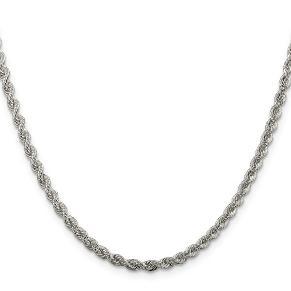 Sterling Silver Polished Twisted Rope 3mm Necklace 16'' length
