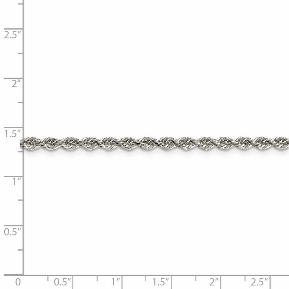 Sterling Silver Polished Twisted Rope 3mm Necklace 16'' length