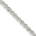 Load image into Gallery viewer, Sterling Silver Polished Twisted Rope 3mm Necklace 16'' length
