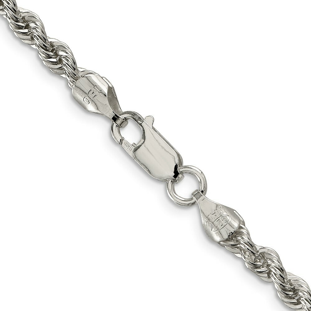Sterling Silver Polished Twisted Rope 4.5mm Necklace 18'' length