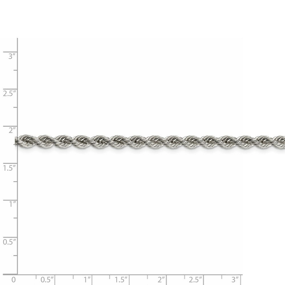 Sterling Silver Polished Twisted Rope 4.5mm Necklace 18'' length